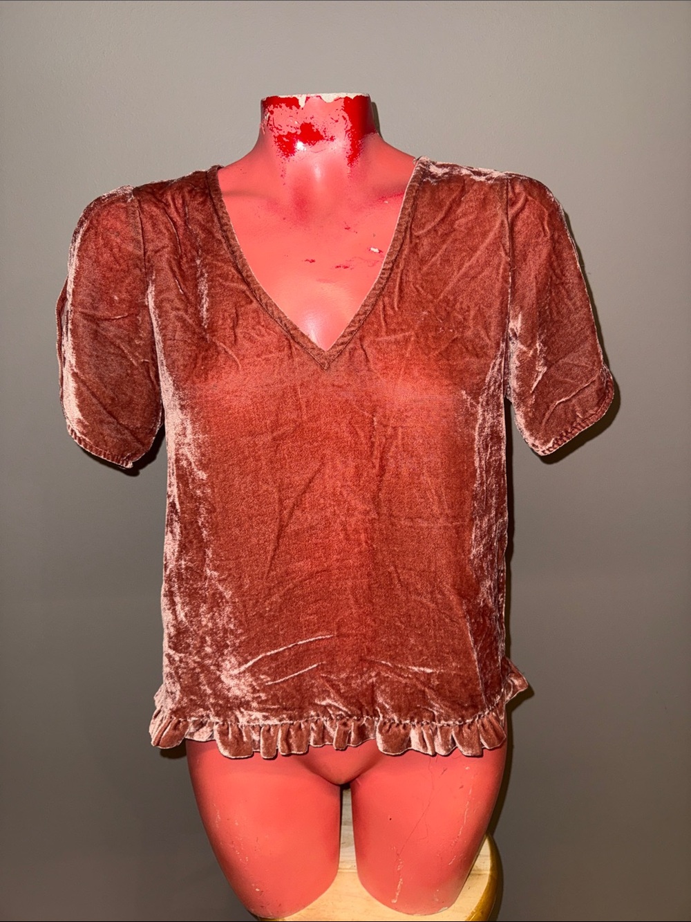 Madewell velvet top shirt blouse